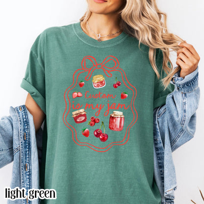 Custom Text Comfort Colors Shirt Teacher Nurse TShirt Personalized Is My Jam Tee Gift T-Shirt Back to School Teacher Appreciation Shirt