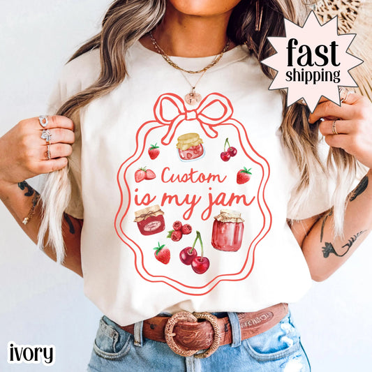 Custom Text Comfort Colors Shirt Teacher Nurse TShirt Personalized Is My Jam Tee Gift T-Shirt Back to School Teacher Appreciation Shirt