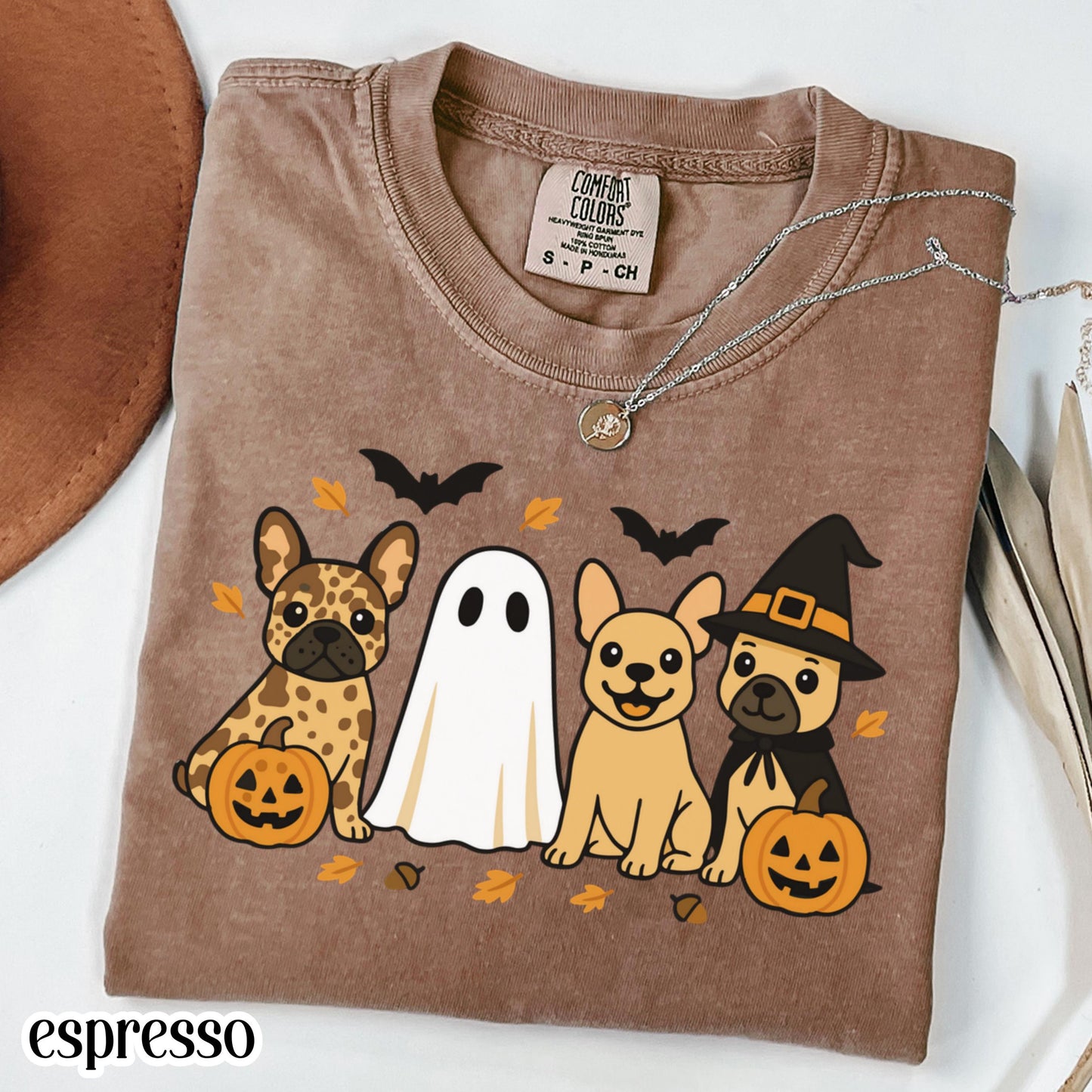 Halloween French Bulldog Comfort Colors Tee