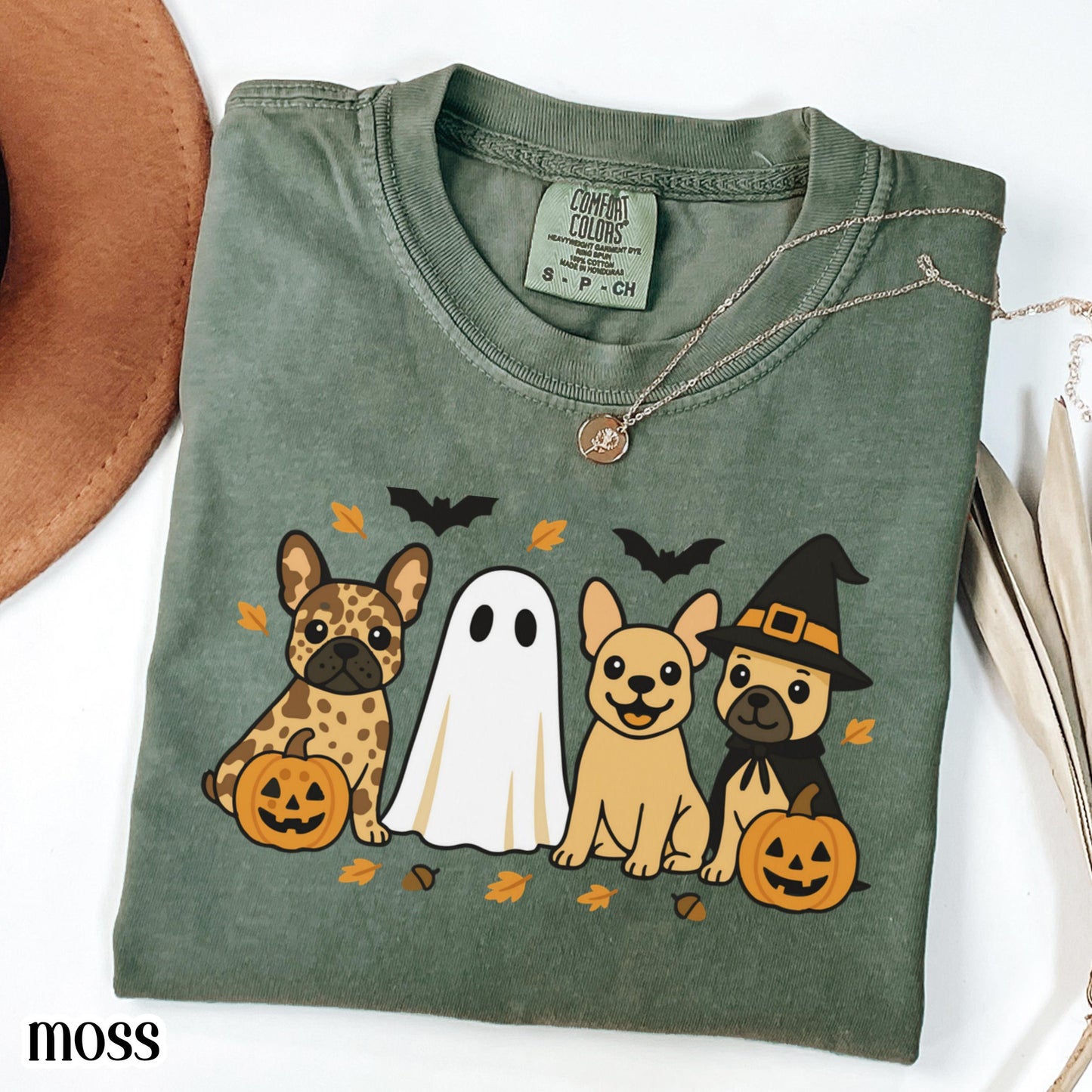 Halloween French Bulldog Comfort Colors Tee