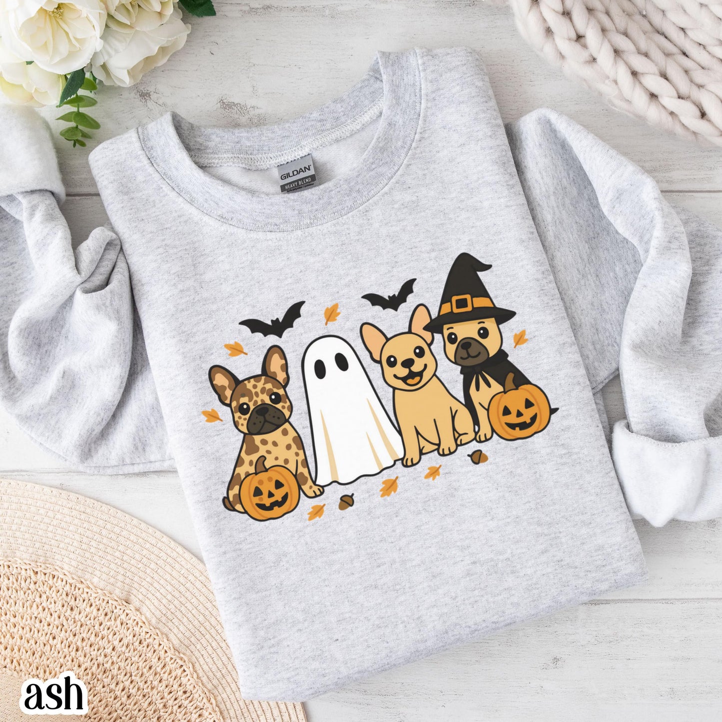 Halloween French Bulldog Crewneck Sweatshirt