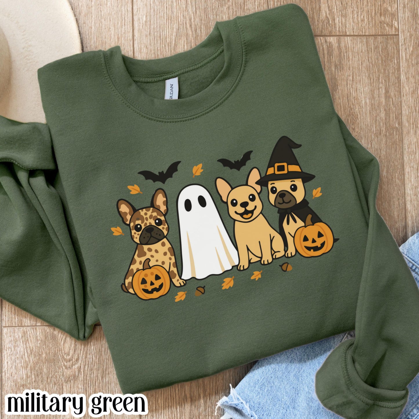 Halloween French Bulldog Crewneck Sweatshirt