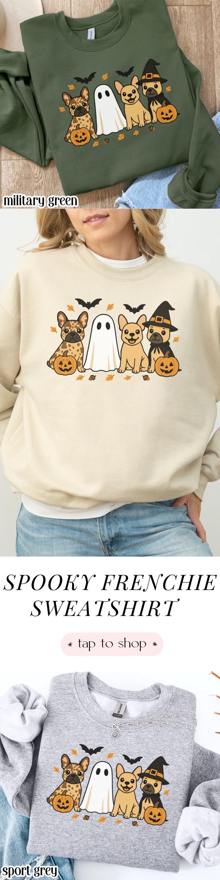 Halloween French Bulldog Crewneck Sweatshirt