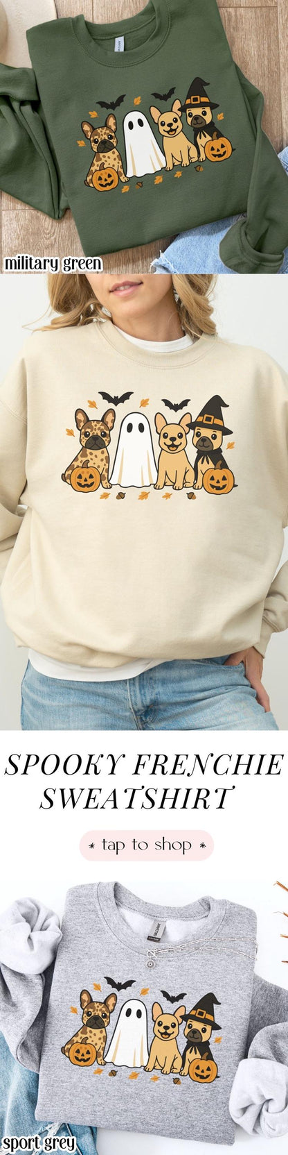 Halloween French Bulldog Crewneck Sweatshirt
