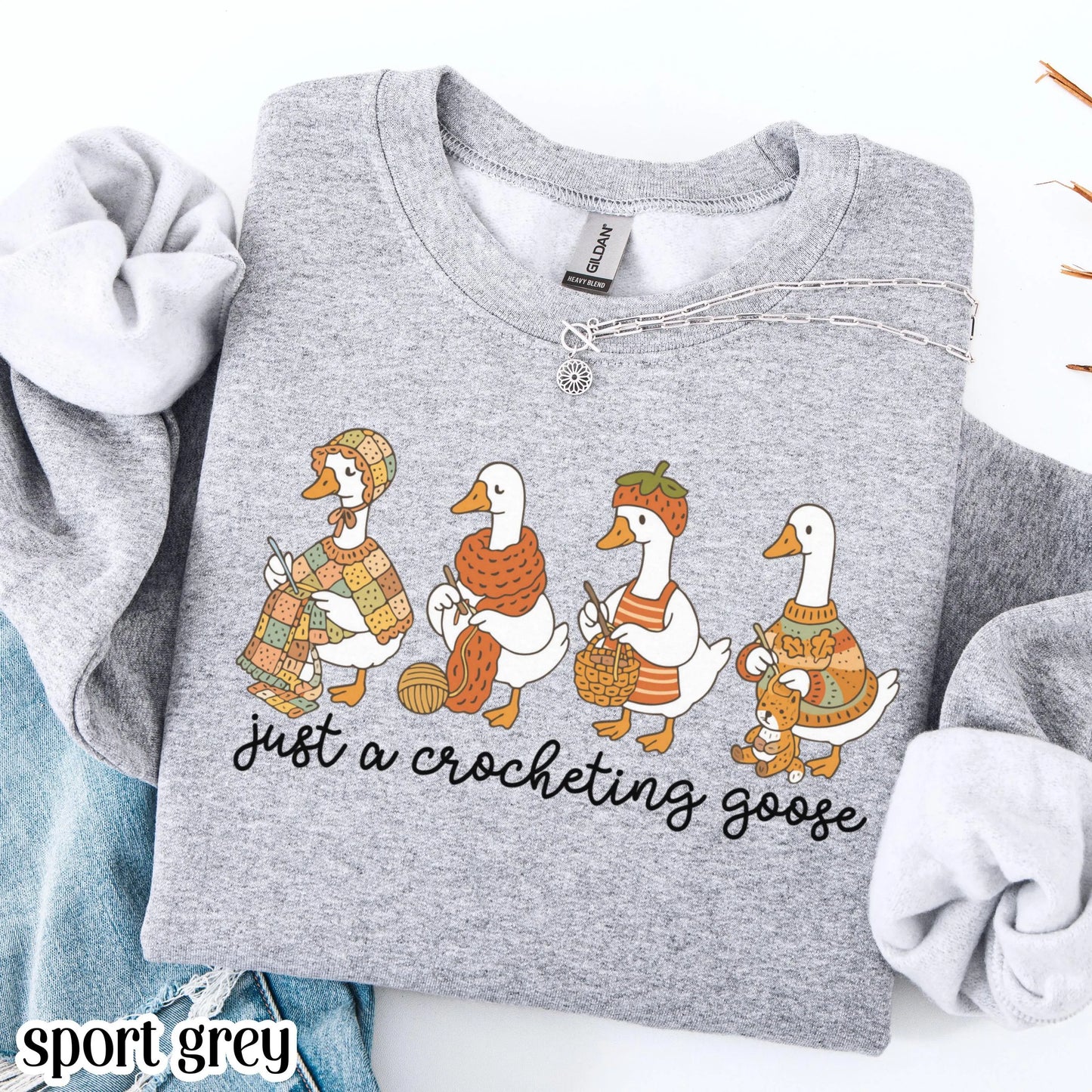 Knitting Silly Goose Sweatshirt