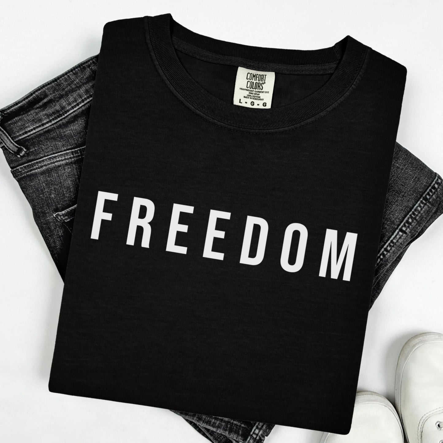 Charlie Kirk Freedom Shirt Comfort Colors Republican Conservative Charlie Kirk T-Shirt Justice Quote Tee Shirt Proud American Christian Tee