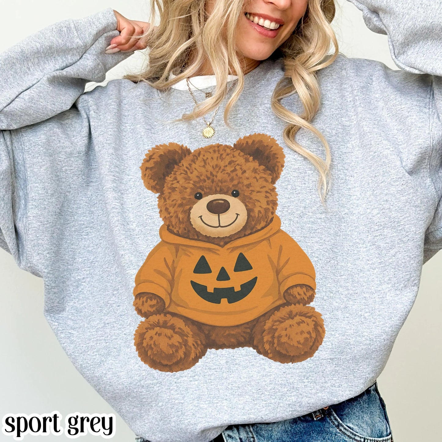 Cute Halloween Teddy Bear Gildan Sweatshirt