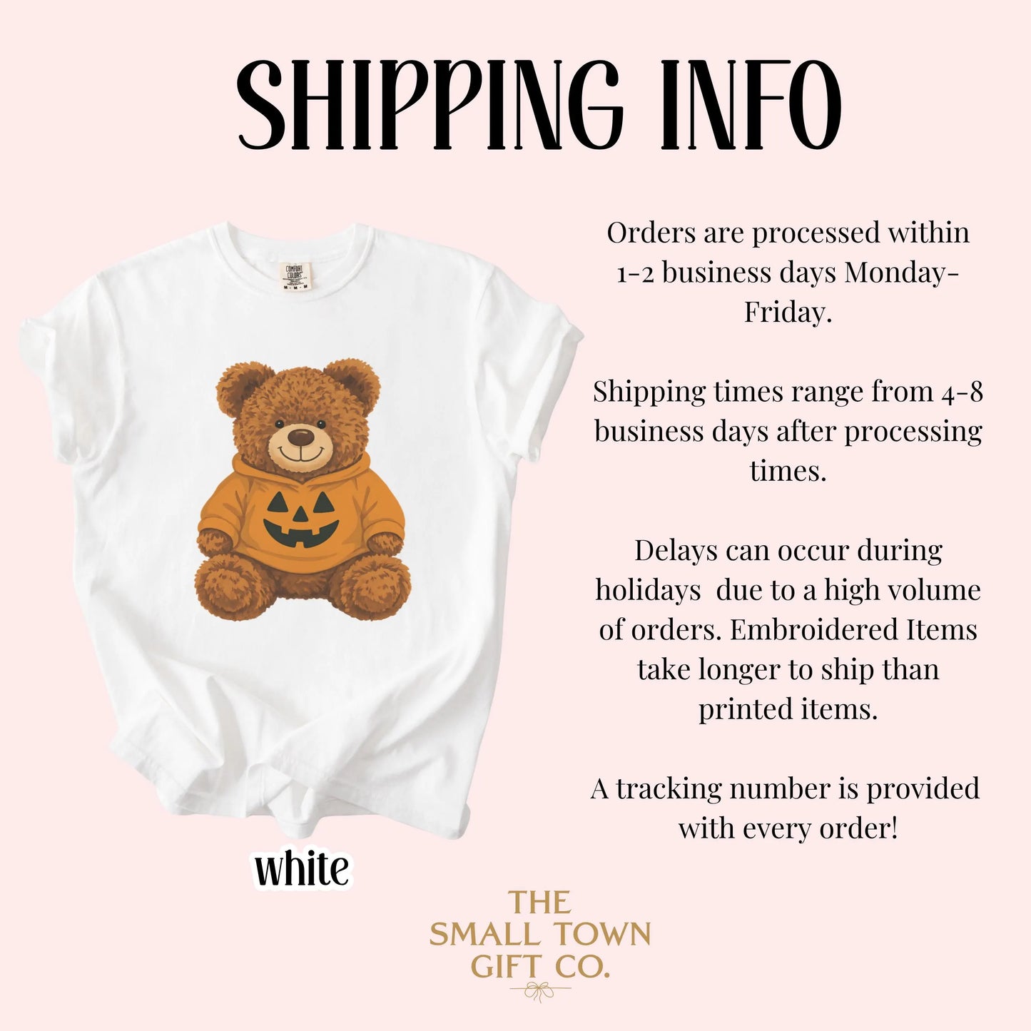 Halloween Teddy Bear Comfort Colors Tee