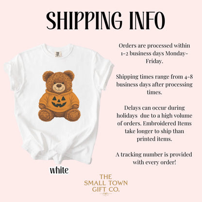 Halloween Teddy Bear Comfort Colors Tee