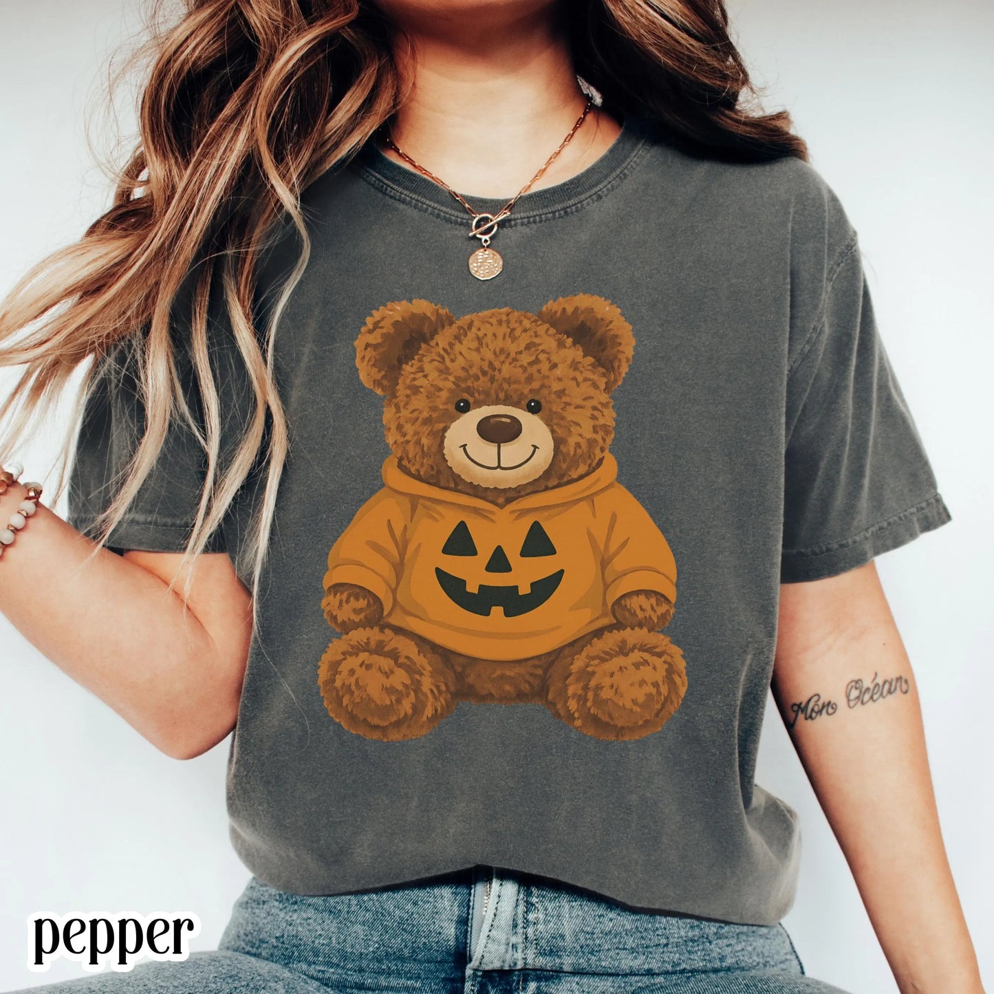 Halloween Teddy Bear Comfort Colors Tee