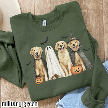Halloween Golden Retriever Gildan Sweatshirt