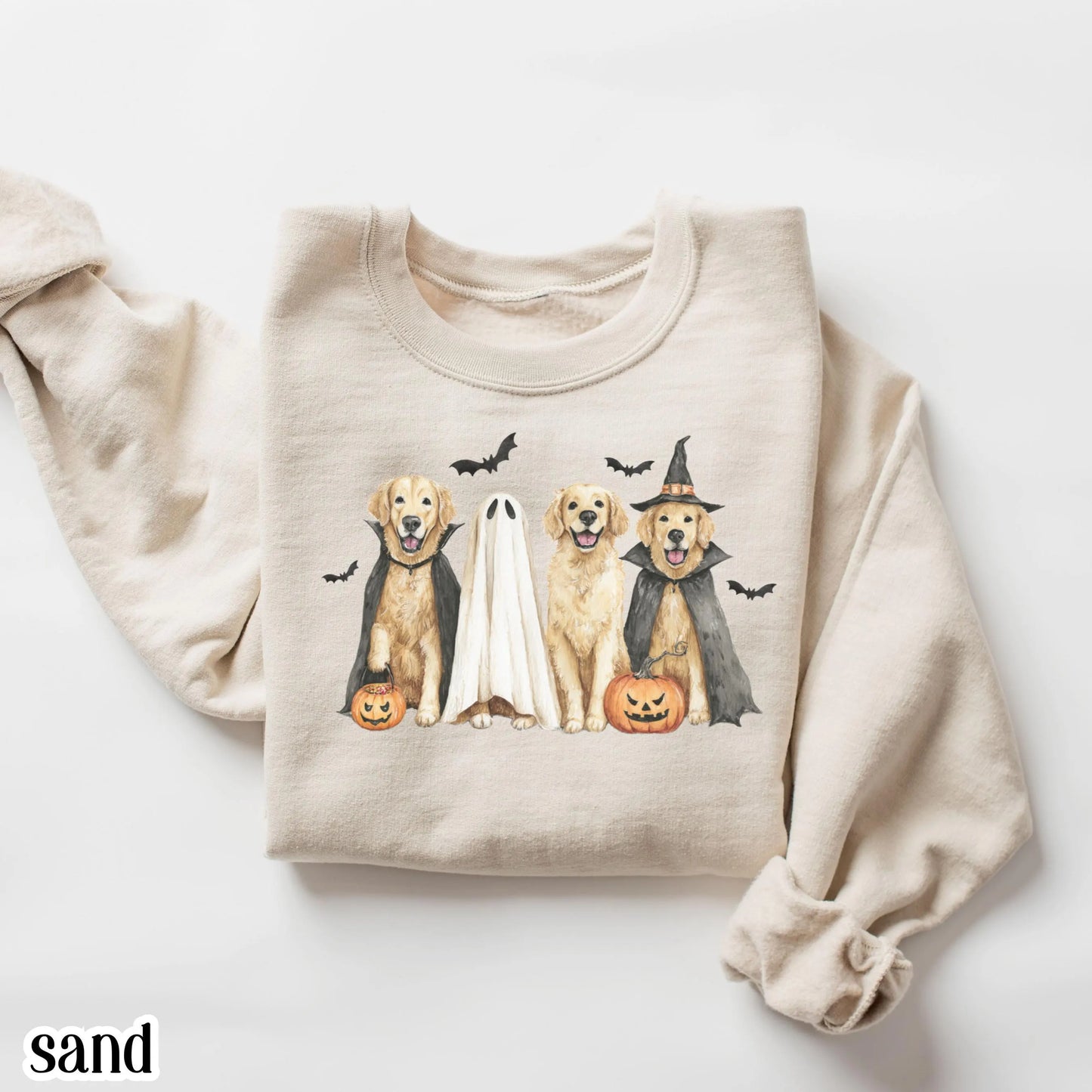 Halloween Golden Retriever Gildan Sweatshirt