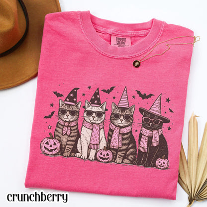 Spooky Halloween Cat Comfort Colors Tee