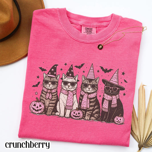 Spooky Halloween Cat Comfort Colors Tee