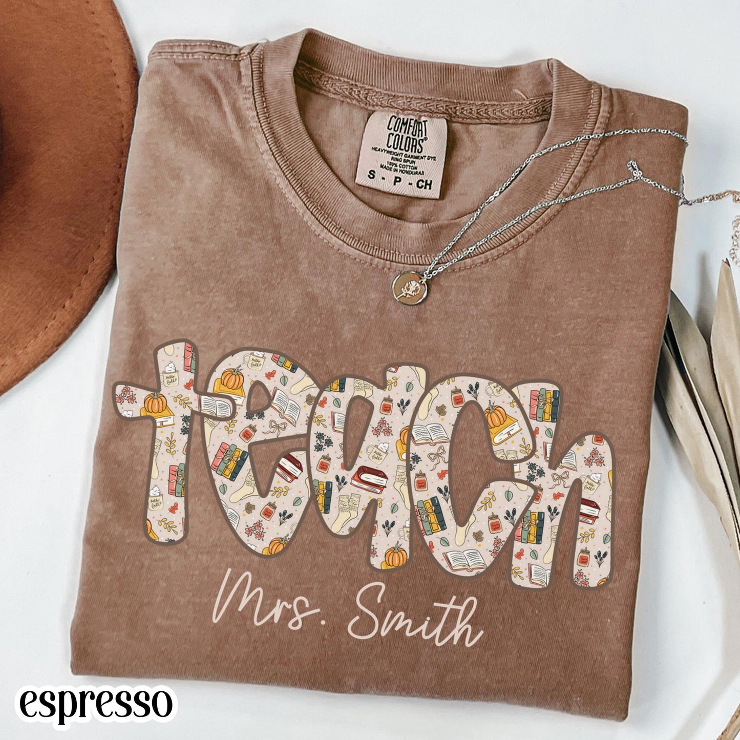 Teacher Cozy Season Comfort Color Shirt Fall Custom Teach Tshirt Pumpkin Spice Kindergarten Teacher Tshirt Preschool PreK 1st Grade Tee