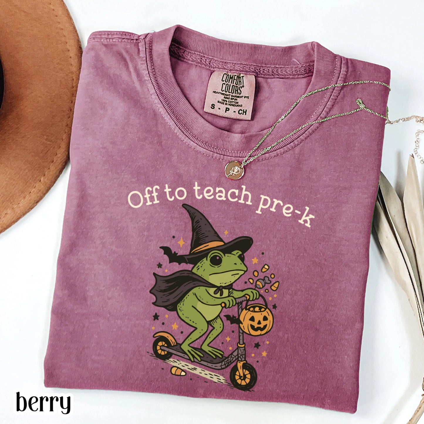 Halloween Teacher Shirt Comfort Colors Pre K Grade Teacher Shirt Preschool Teacher Shirt Pre K Teacher Tee Back to School Frog Teacher Tee