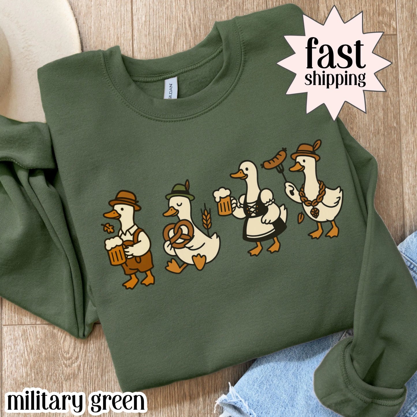 Oktoberfest Silly Goose Gildan Sweatshirt