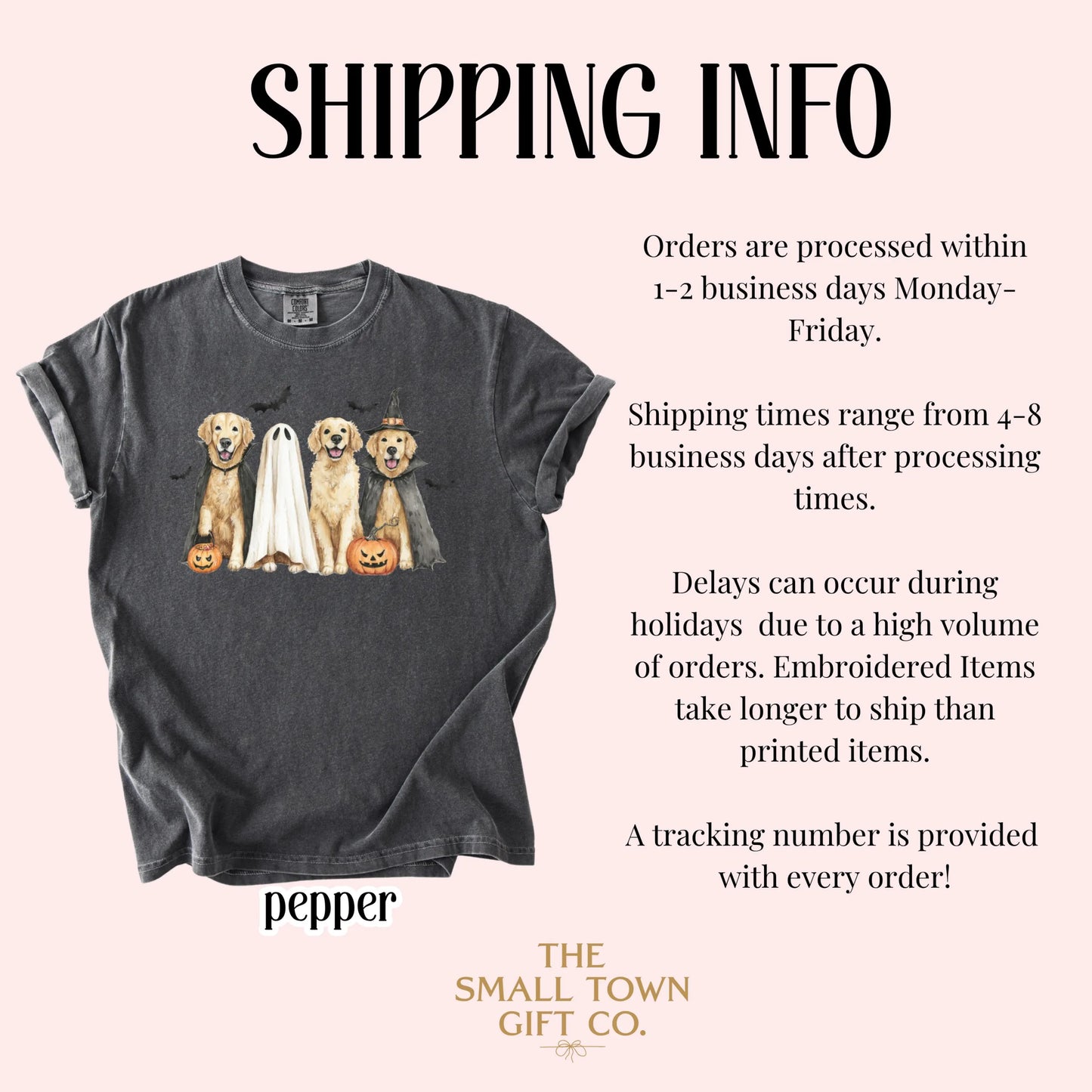 Kids Halloween Dog Comfort Colors Shirt Pumpkin Golden Retriever Fall Spooky Season Tshirt Ghost Jackolantern Dog Lover Tee Cute Bat T-Shirt