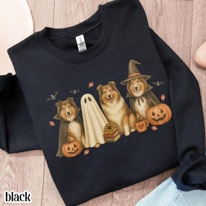 Halloween Rough Collie Dog Fall Sweatshirt