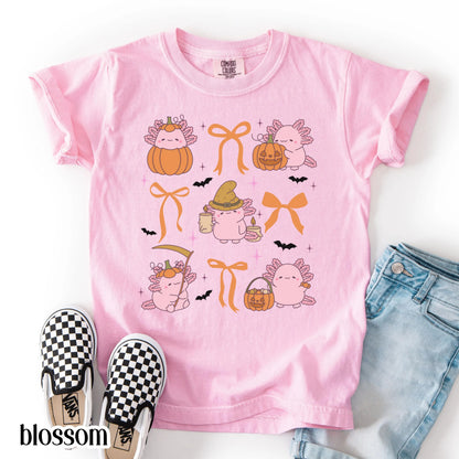 Youth Axolotl Halloween Comfort Colors Kids Tee