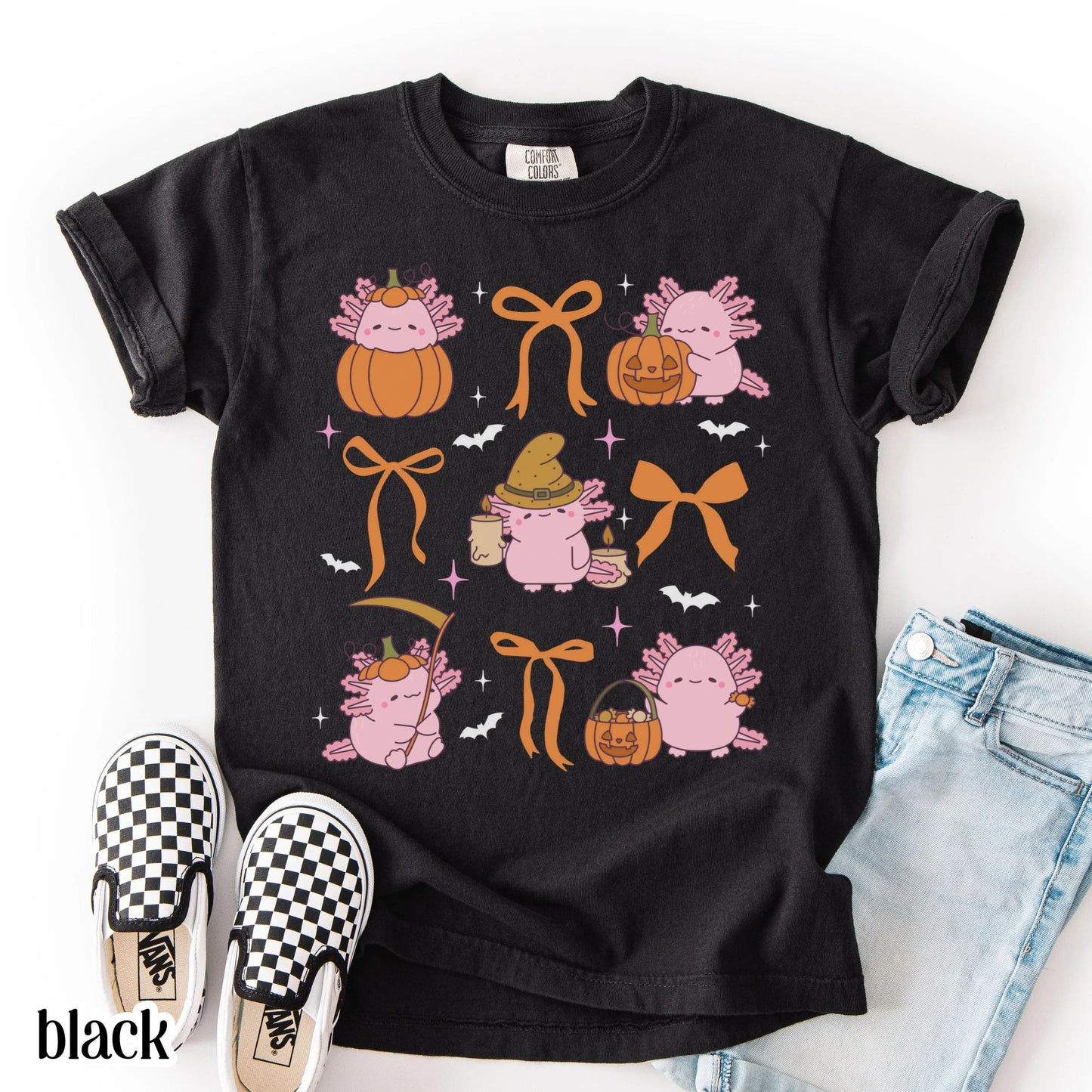 Youth Axolotl Halloween Comfort Colors Kids Tee