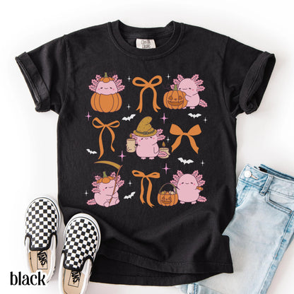 Youth Axolotl Halloween Comfort Colors Kids Tee