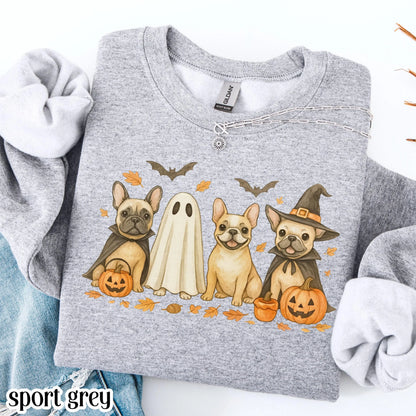 Halloween French Bulldog Gildan Sweatshirt