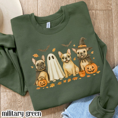 Halloween French Bulldog Gildan Sweatshirt