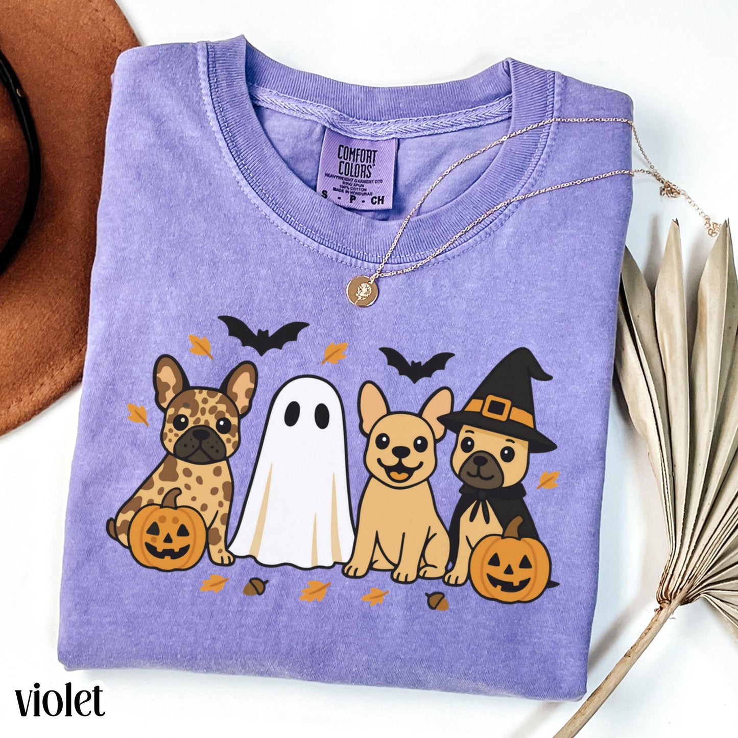 Halloween French Bulldog Comfort Colors Tee