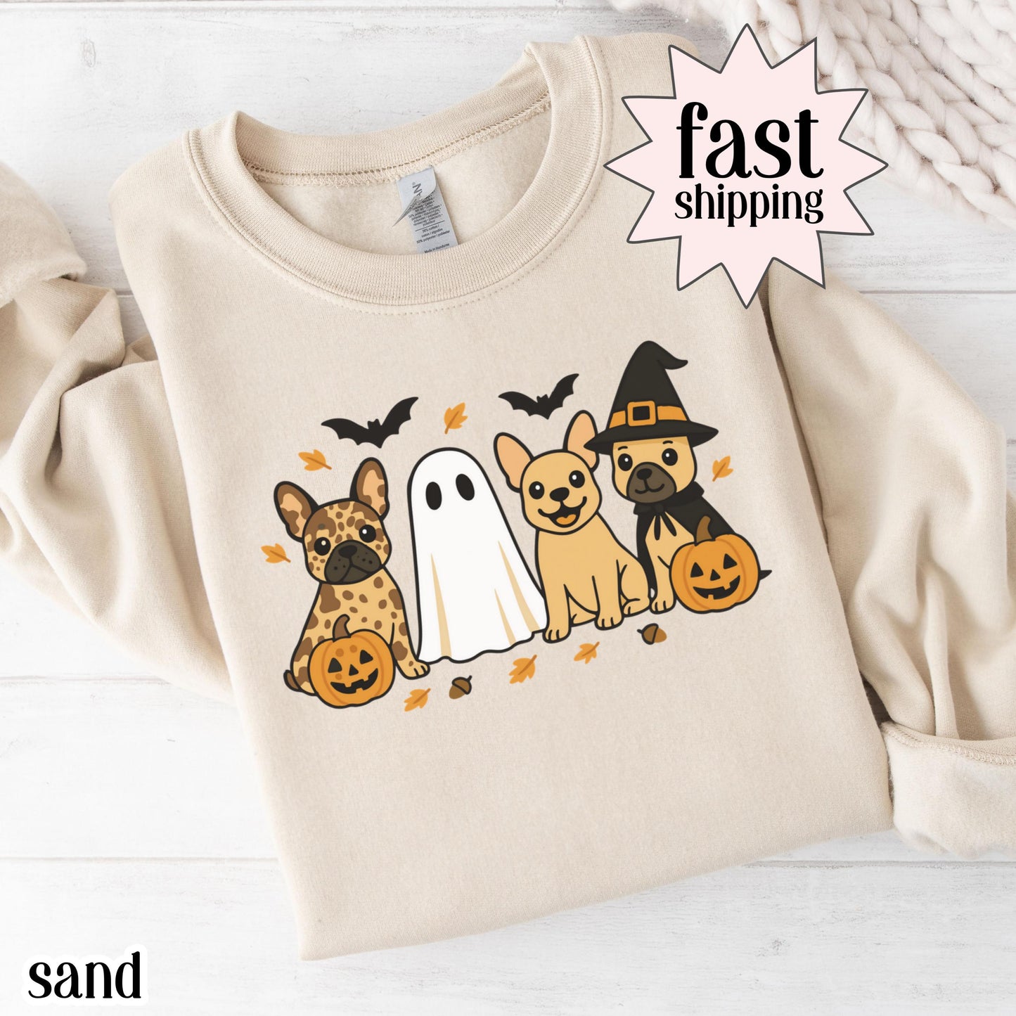 Halloween French Bulldog Crewneck Sweatshirt