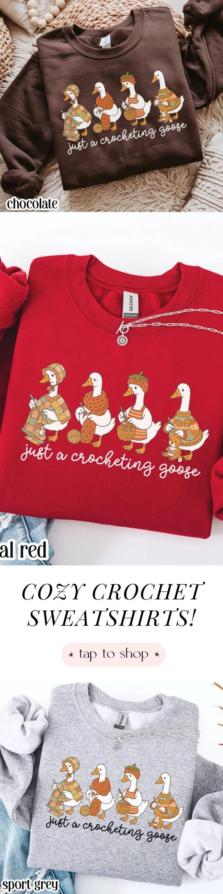 Knitting Silly Goose Sweatshirt