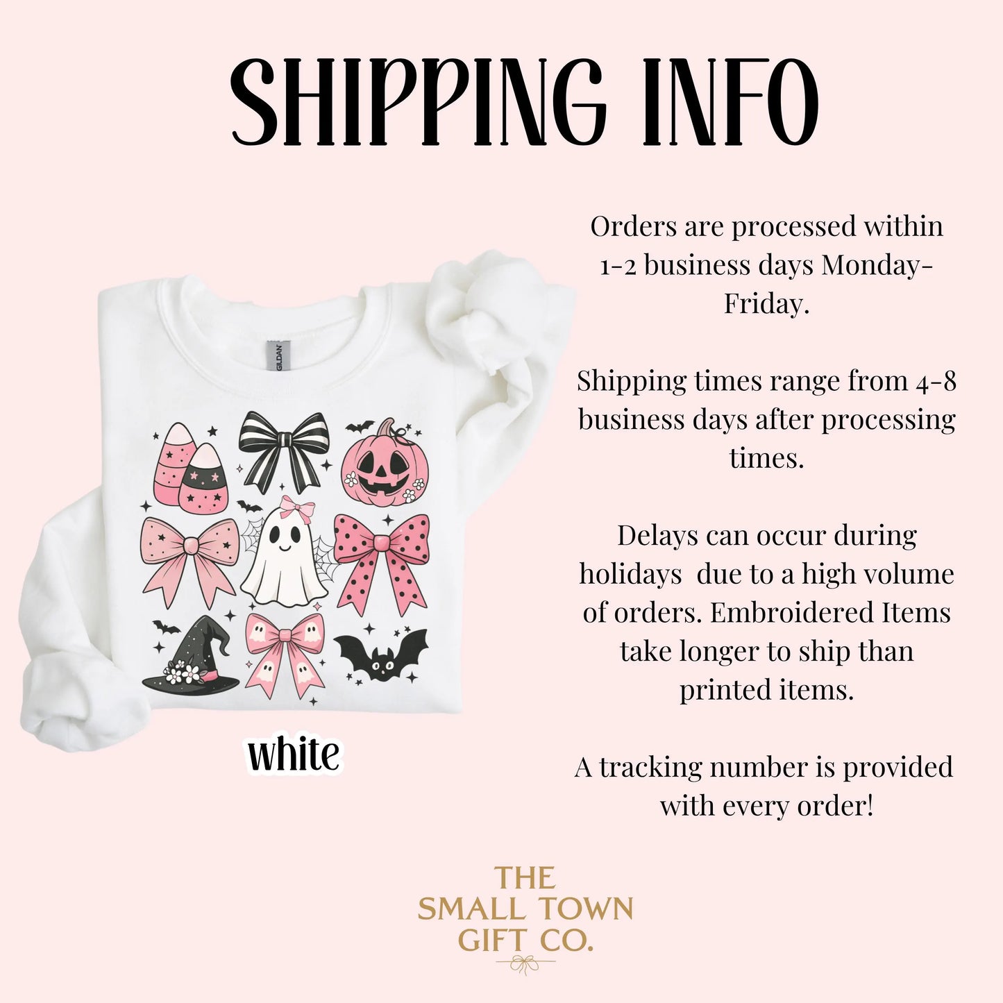 Pink Bow Coquette Ghost & Pumpkin Sweatshirt