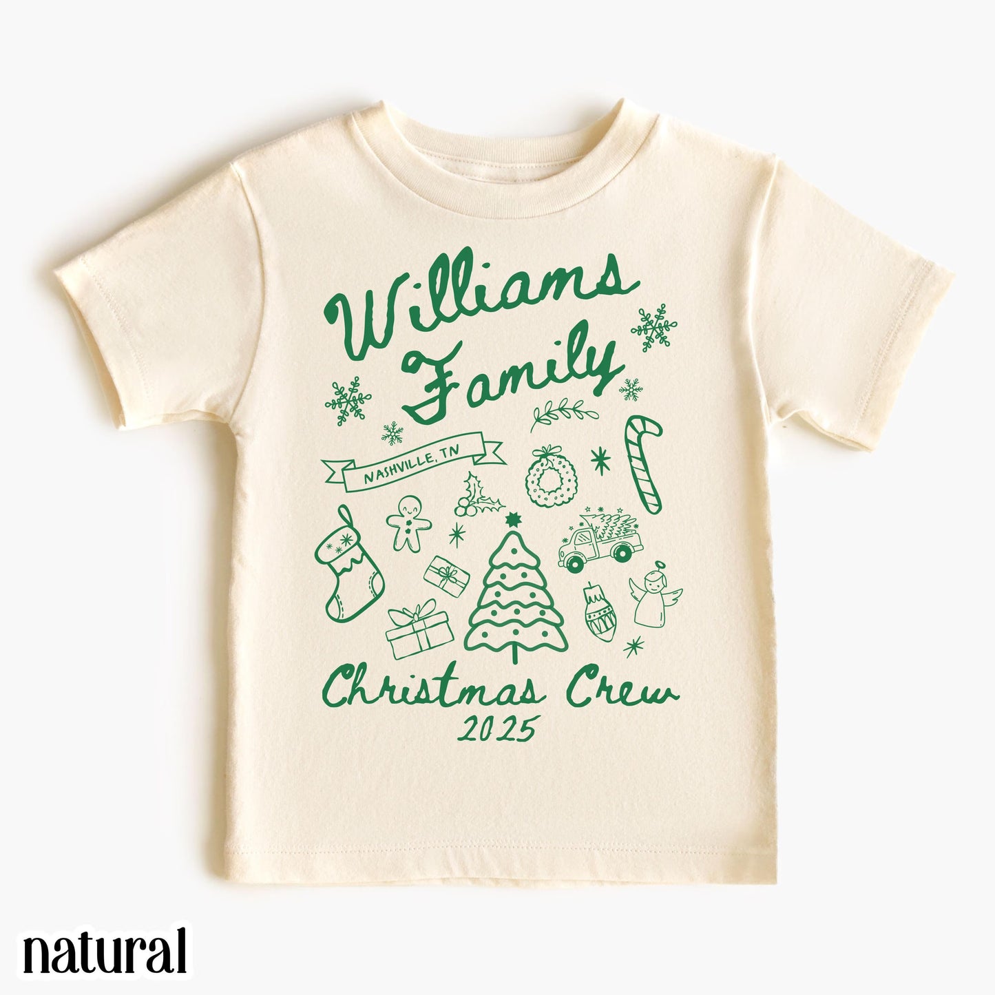 Custom Family Holiday Doodle Christmas Shirt