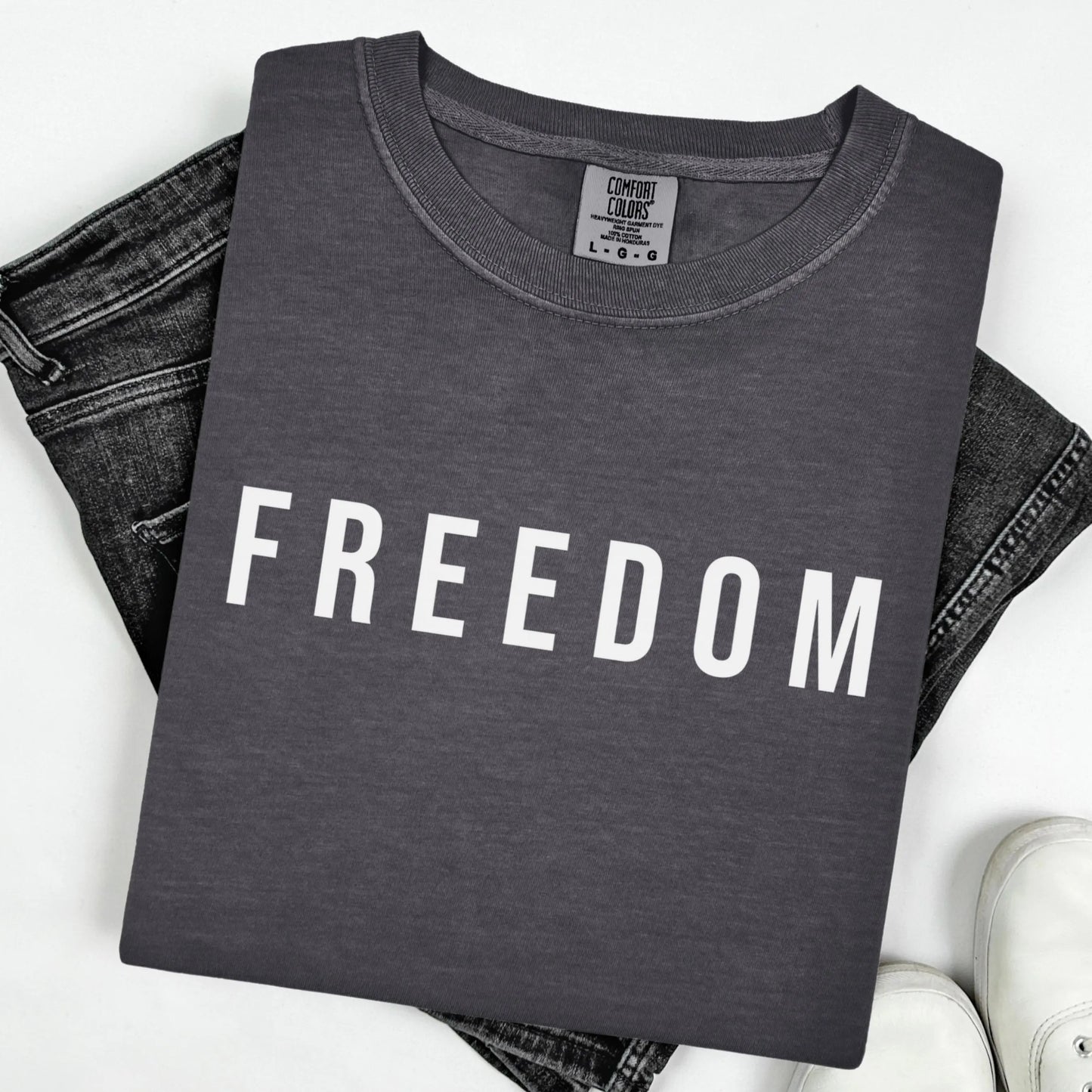 Charlie Kirk Freedom Shirt Comfort Colors Republican Conservative Charlie Kirk T-Shirt Justice Quote Tee Shirt Proud American Christian Tee