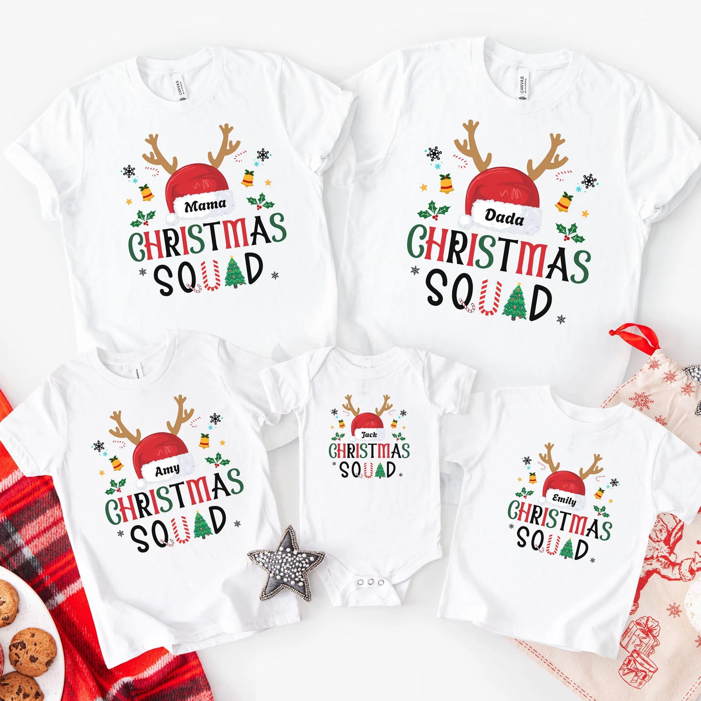 Custom Family Christmas Doodle Shirt