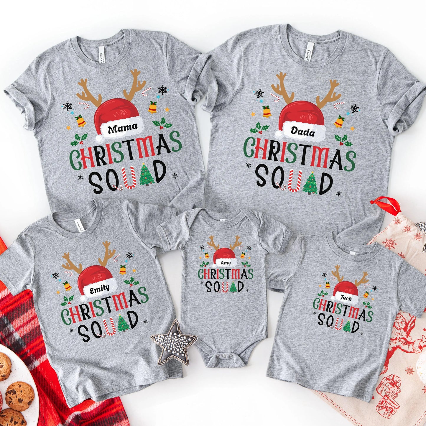 Custom Family Christmas Doodle Shirt