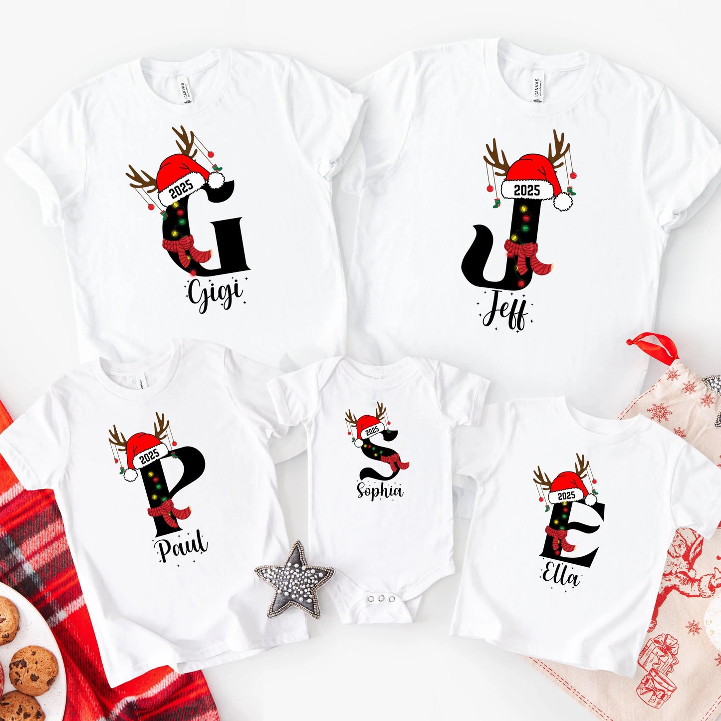 Custom Family Holiday Doodle Christmas Shirt