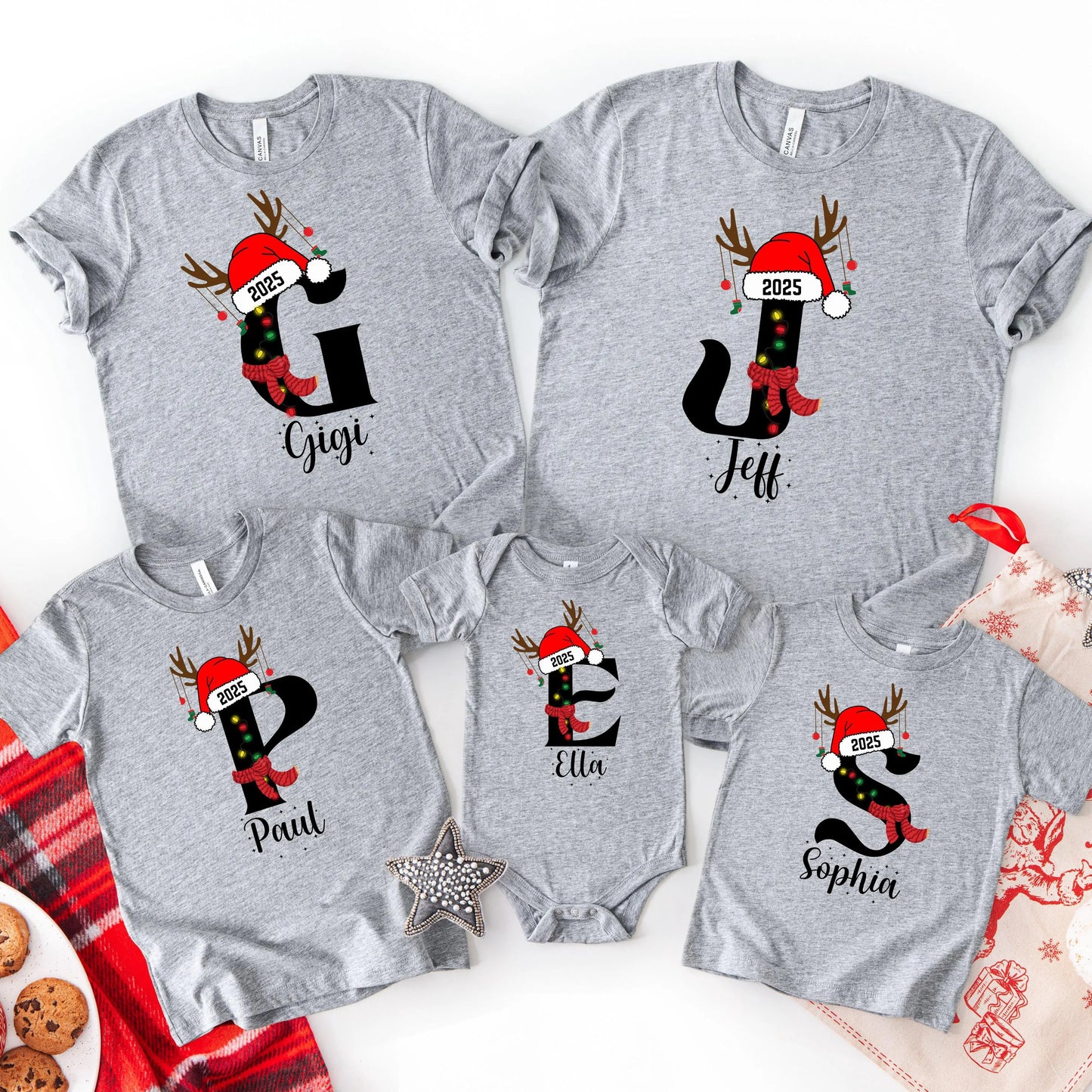 Custom Family Holiday Doodle Christmas Shirt