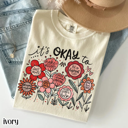 Comfort Colors Teacher Shirt Special Education Floral Shirt Mental Health Diversity Shirt Cute Motivational Therapist Positivity Shirt Gift