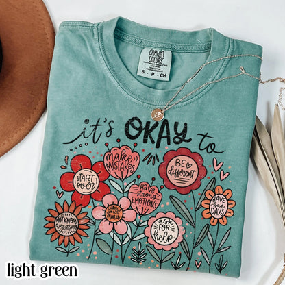Comfort Colors Teacher Shirt Special Education Floral Shirt Mental Health Diversity Shirt Cute Motivational Therapist Positivity Shirt Gift