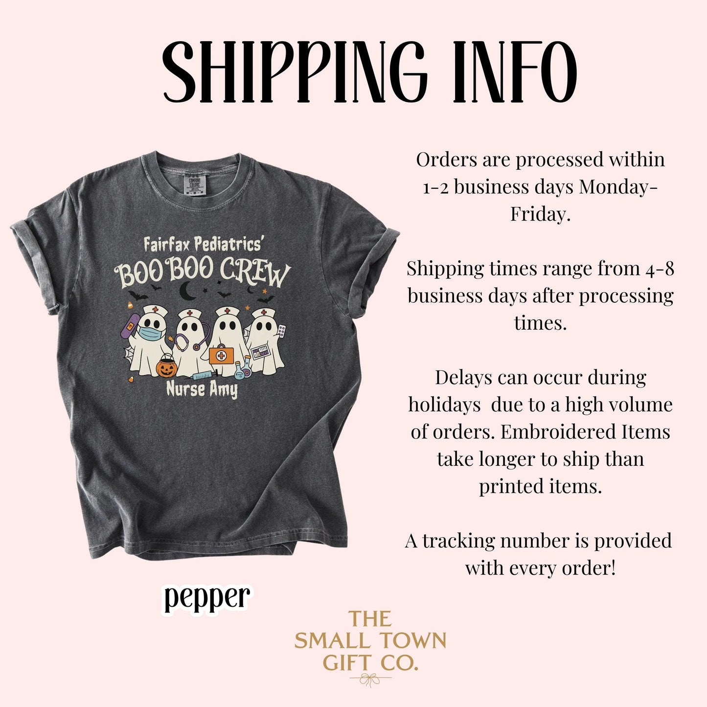 Boo Boo Ghost Halloween Nurse Comfort Colors Tee