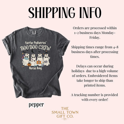Boo Boo Ghost Halloween Nurse Comfort Colors Tee