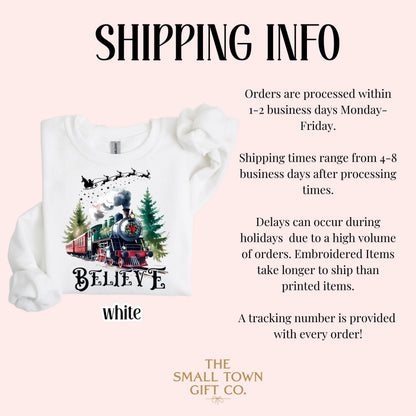 Polar Train Believe Christmas Sweatshirt