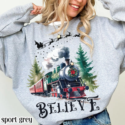 Polar Train Believe Christmas Sweatshirt