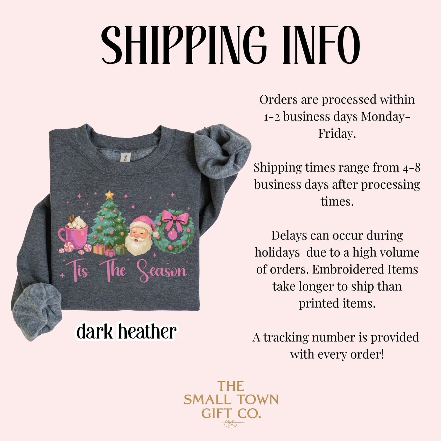 Tis The Season Pink Santa & Hot Cocoa Sweatshirt