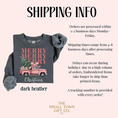 Pink Bow Farm Fresh Christmas Truck Sweatshirt