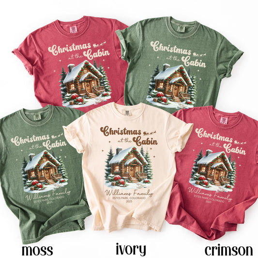 Custom Family Christmas Varsity Comfort Colors Tee