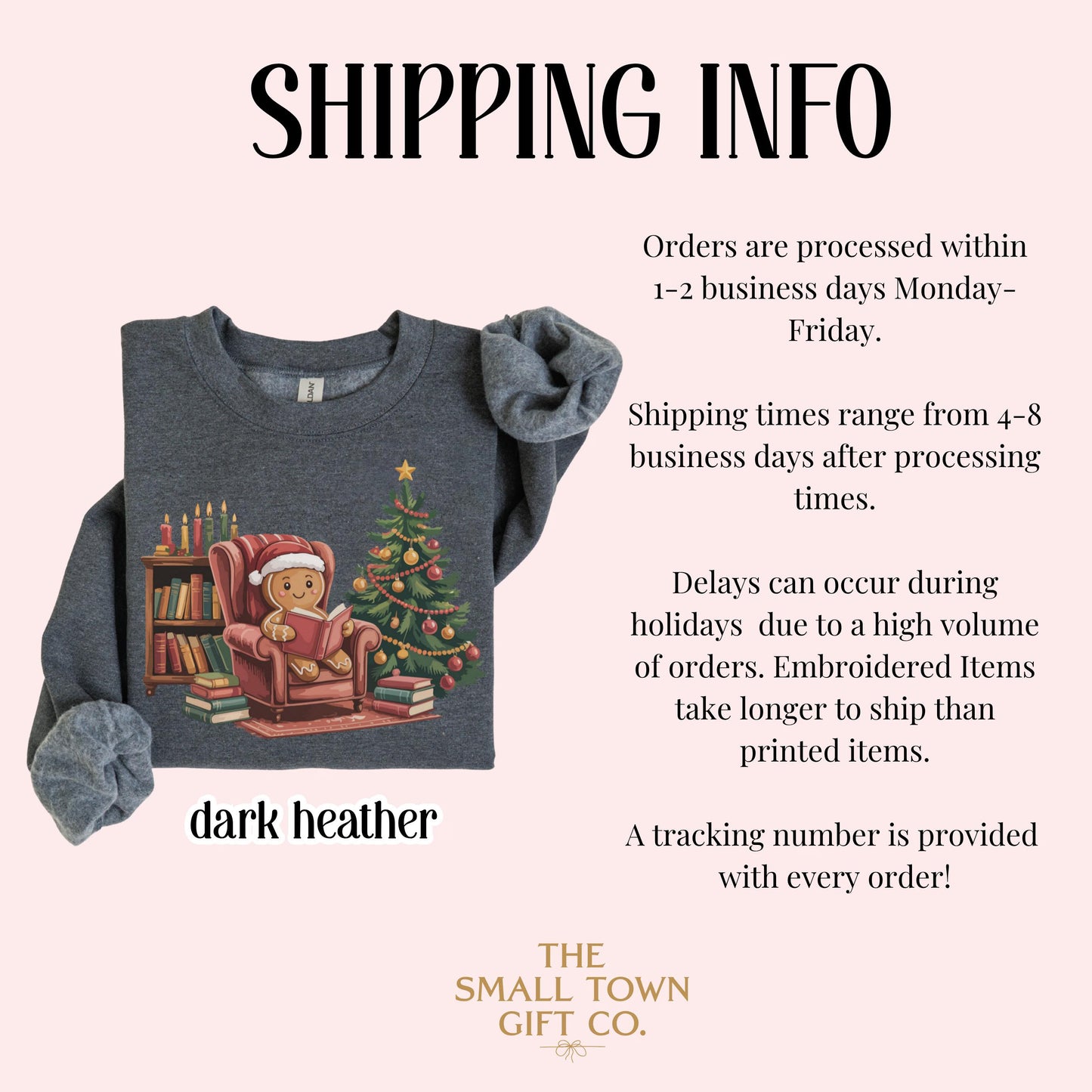 Gingerbread Book Reader Christmas Sweatshirt