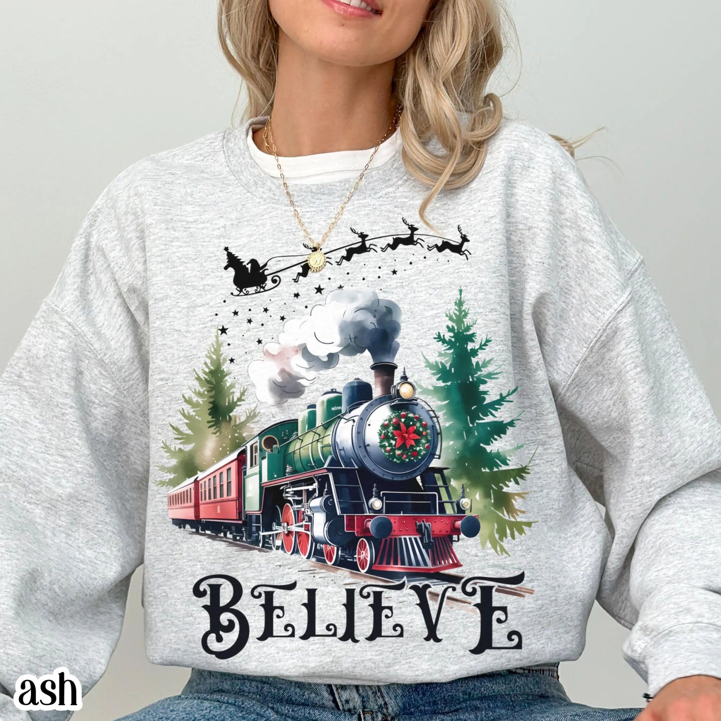 Polar Train Believe Christmas Sweatshirt