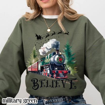Polar Train Believe Christmas Sweatshirt